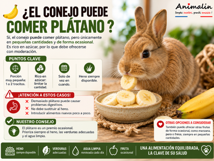 🍌 ¿Puede comer plátano el conejo? La guía completa (2026)