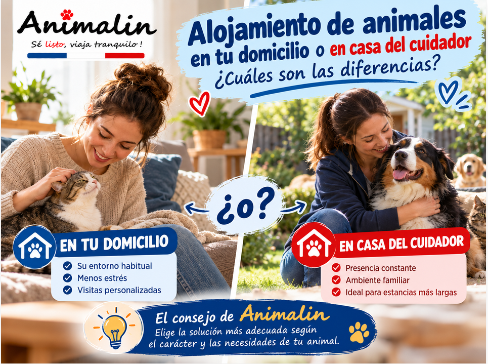 🏠 Alojamiento de animales en tu casa o en la del cuidador: ¿qué diferencias hay?