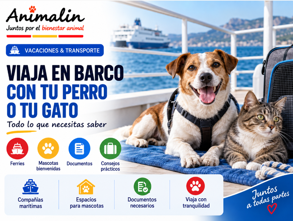🚢 Viajar en barco con tu perro o tu gato: las normas que debes conocer