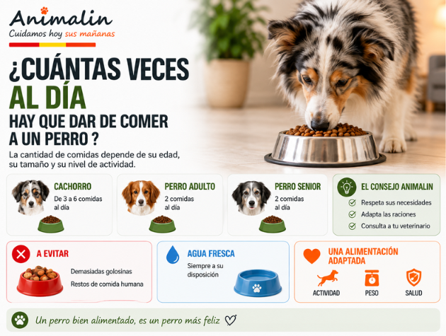 🐕 ¿Cuántas comidas al día hay que darle a un perro?