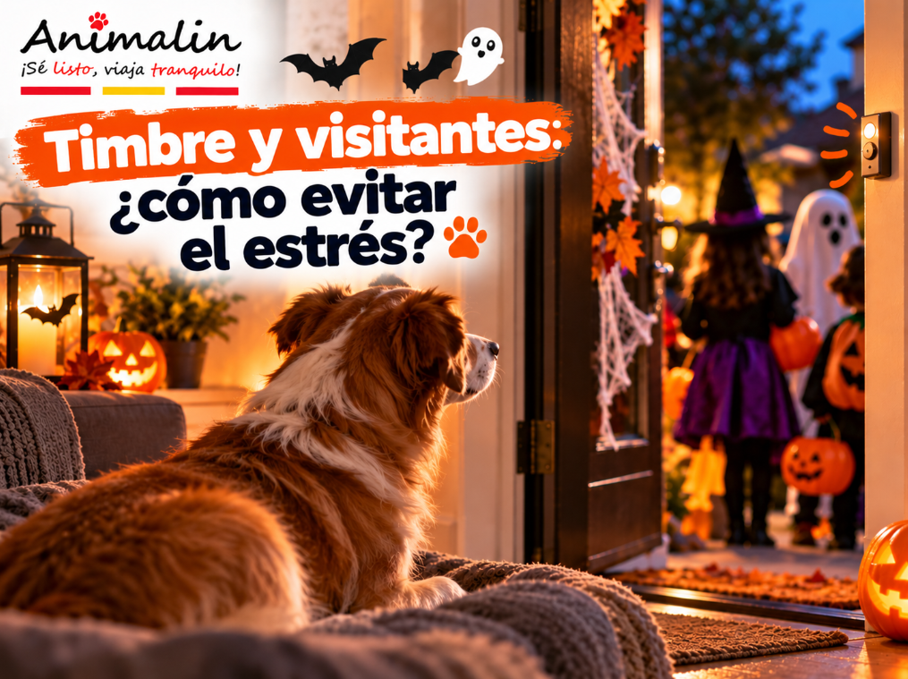 🔔 Timbre y visitantes: ¿cómo evitar el estrés de tu perro en Halloween?