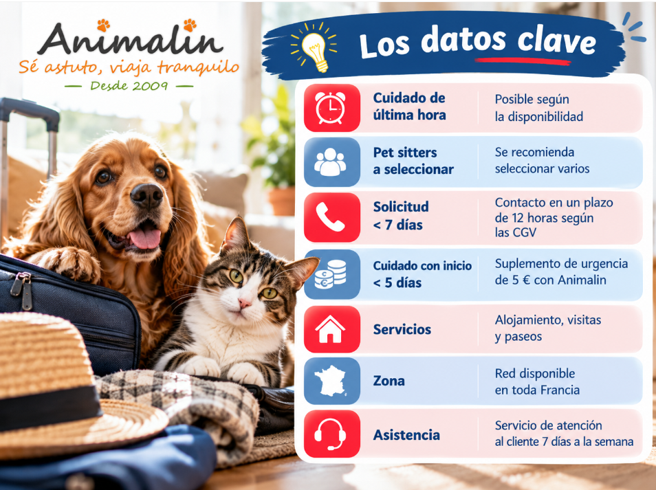 ⏰ Alojamiento de animales de última hora: ¿cómo encontrar rápidamente un cuidador?