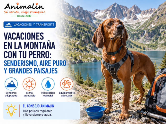 🏔️ Vacaciones en la montaña con tu perro: senderismo, altitud, calor y equipamiento