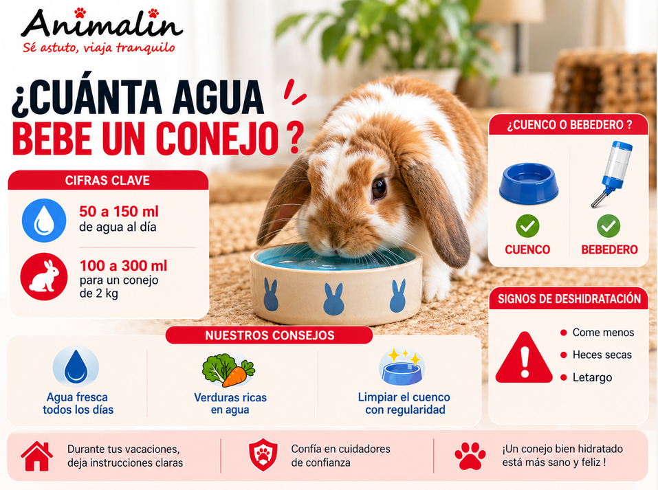 💧 ¿Cuánta agua bebe un conejo? La guía completa (2026)