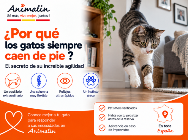 🤔 ¿Y por qué los gatos caen casi siempre de pie? El secreto de su increíble agilidad