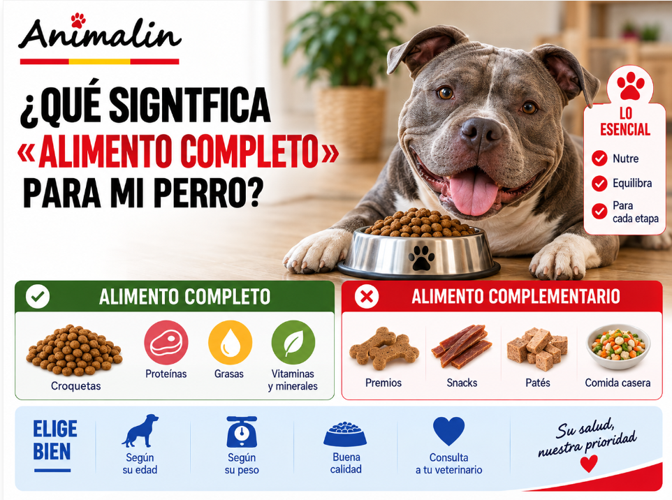🥩 ¿Qué significa «alimento completo» para perros?