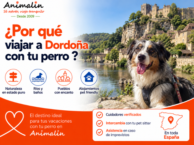🌿 ¿Por qué no irte de vacaciones a Dordoña con tu perro? Senderismo, ríos y pueblos