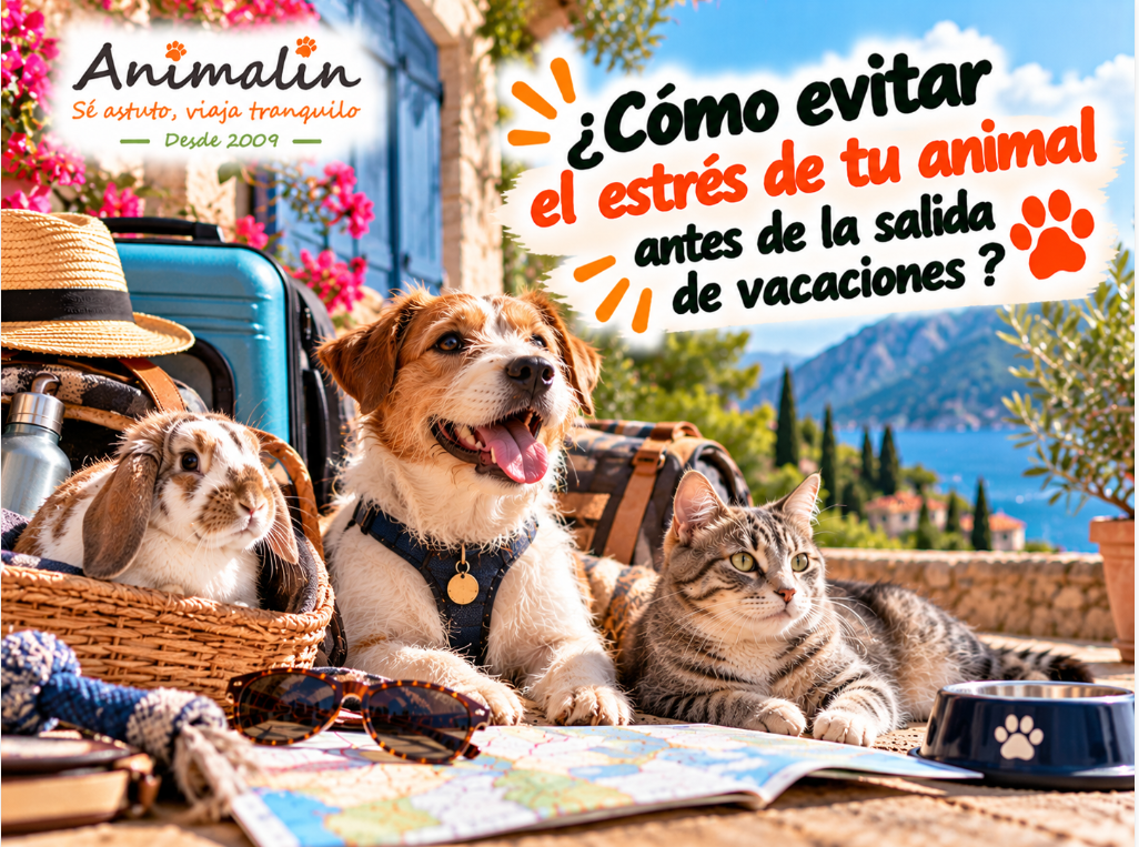 ¿Cómo evitar el estrés de tu mascota antes de salir de vacaciones?